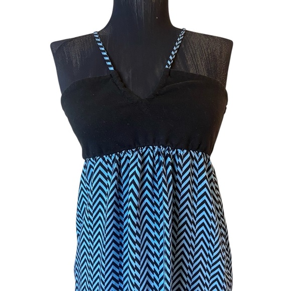 Volcom Blue Striped Halter Dress Medium - Picture 6 of 15